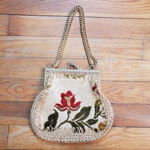 Vintage Mister Simon Ernest made in Italy floral bag purse - Picture 2 of 12